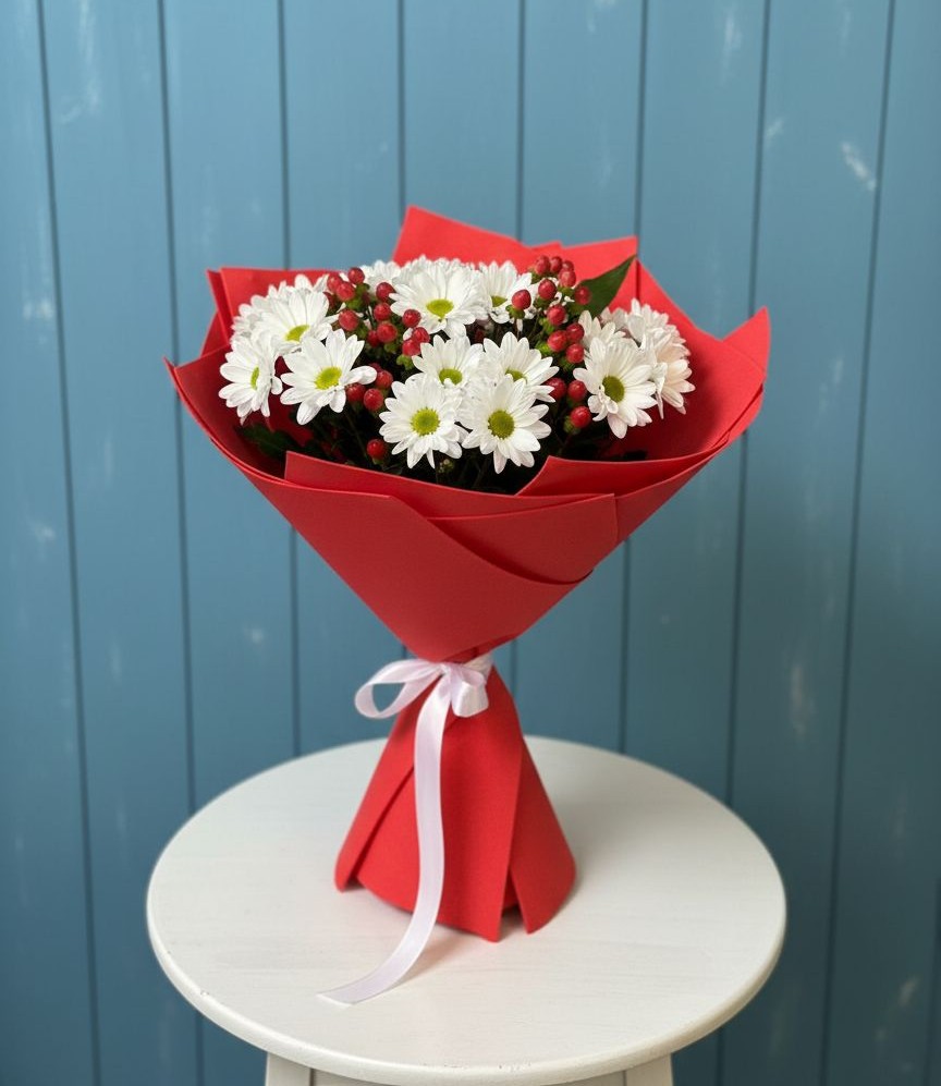 Букет цветов из: Хризантемы в Биробиджане