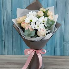 Букет цветов из:  Хризантемы и Розы в Биробиджане