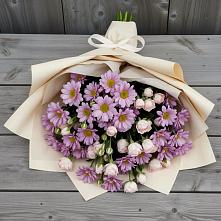 Букет цветов из:  Розы и Хризантемы в Биробиджане