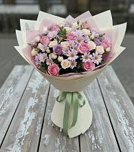 Букет цветов из:  Розы и Хризантемы в Биробиджане