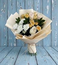 Букет цветов из:  Розы и Хризантемы в Биробиджане