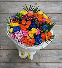 Букет цветов из:  Розы и Хризантемы в Биробиджане