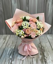 Букет цветов из:  Гвоздики, Розы и Хризантемы в Биробиджане