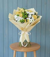 Букет цветов из:  Хризантемы и Розы в Биробиджане