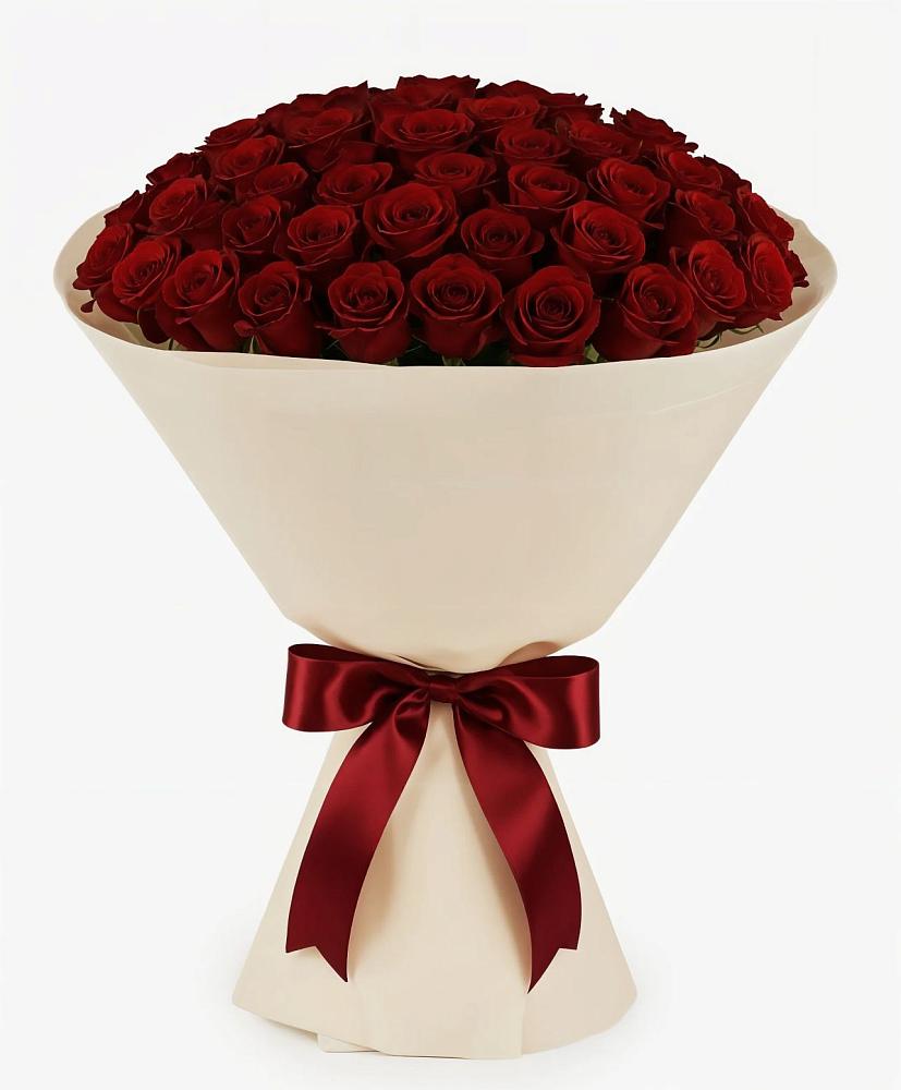 Букет 101 Бордовая роза Блэк Бакарра в Биробиджане